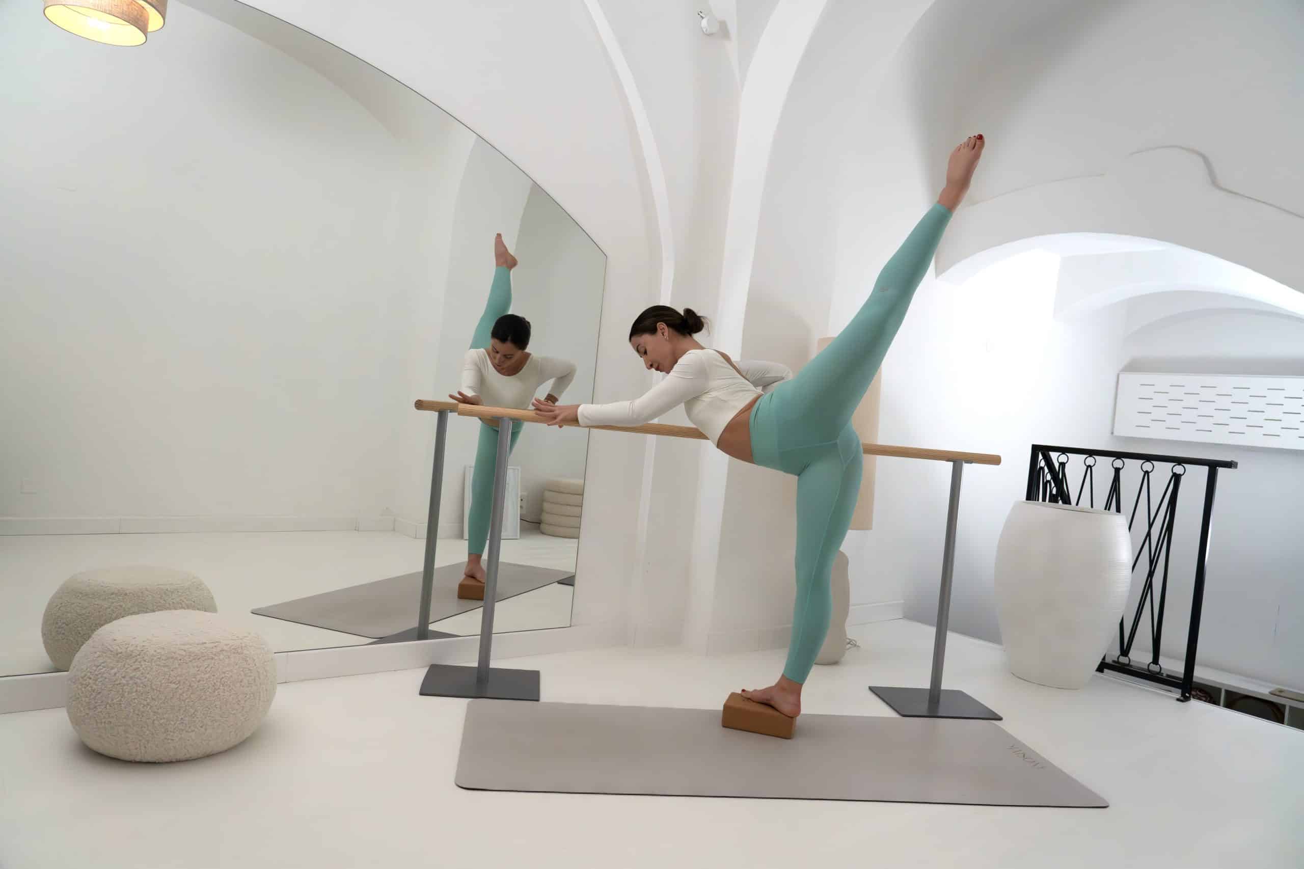 Jambe sur la barre